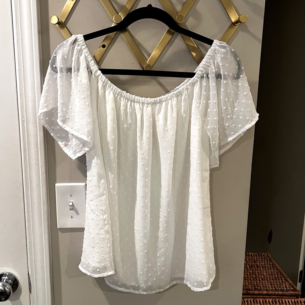 Francescas White Off Shoulder Top